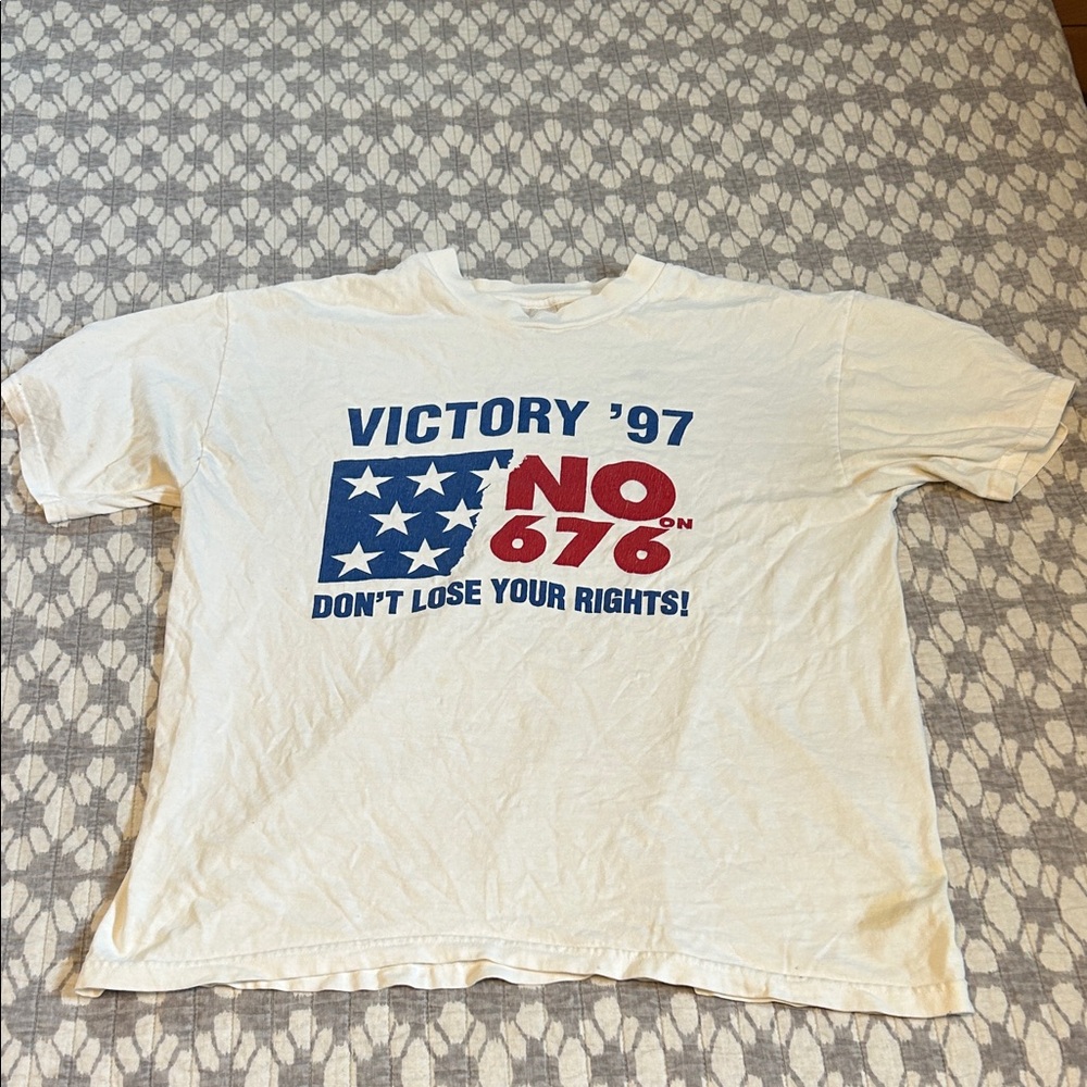 Vintage Political Shirt with Charlton Heston Quote